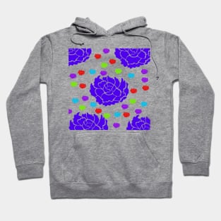 colorful roses abstract pattern background Hoodie